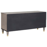 TV Cabinet with Drawer Grey 100 x 33 x 46 cm Solid Mango Wood 4018788
