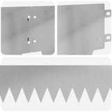 Lawn Edging 20 pcs 103 x 15 cm metal Silver 8008259