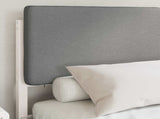 Bed Frame with Upholstered Headboard Light Grey 160 x 200 cm 877898
