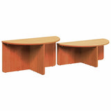 Coffee Table 2 pcs Wax Brown Solid pine wood 873537
