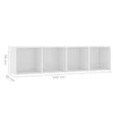 ZNTS Book Cabinet/TV Cabinet White 143x30x36 cm 800261