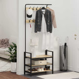 Coat Rack Sonoma Oak 75 x 34 x 184 cm Engineered wood 879954