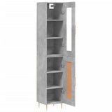 Highboard Concrete Grey 34.5x34x180 cm Engineered Wood 3199485