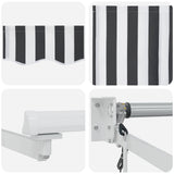 Electric Retractable Awning Anthracite and White 3.5 x 2 m 3419899