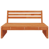 Garden Middle Sofa Solid Pine Wood Wax Brown 120 x 95 x 69 cm 865621