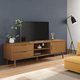 TV Cabinet MOLDE Brown 158x40x49 cm Solid Wood Pine 4013412
