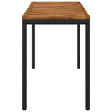 Garden Dinner Table Natural and Black 108.5 x 55 x 75 cm 901313