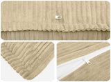 Cushion Cover 6 pcs HOUTEN Light Green Grey 50 x 75 cm Corduroy 919810