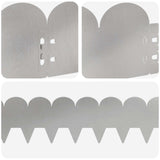 Lawn Edging 10 pcs 103 x 15 cm Steel Silver 8008660