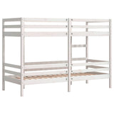 Bunk Bed without Mattress White 90x200 cm Solid Wood Pine 3284219