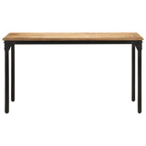 ZNTS Dining Table 140x70x76 cm Rough Mango Wood 321973