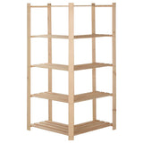 5-Tier Storage Corner Rack 82.5x82.5x170 cm Solid Pinewood 327323