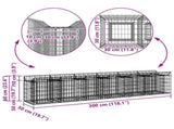 Gabion Raised Bed 2 pcs Silver 3422216