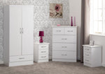 ZNTS Nevada 2 Door 1 Drawer Wardrobe Bedroom Set 100-108-026