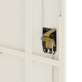 File Cabinet White 90x40x200 cm Steel 339760
