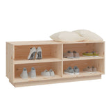 Shoe Cabinet 110x34x45 cm Solid Wood Pine 813540