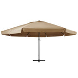 Garden Parasol Taupe Polyester, Aluminium, Steel Large 47373