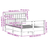 Bookcase Bed without Mattress 140x200cm Solid Wood Pine 3323026