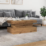 ZNTS Coffee Table with LED Lights Artisian Oak 90x50x40 cm 857715