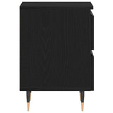 Bedside Cabinet 2 pcs Black Oak 40 x 35 x 50 cm Engineered Wood 863467