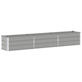 Planter Light Grey 290 x 50 x 45 cm Galvanised Steel 42018154