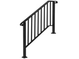 Matte Black Outdoor 3 Level Iron Handrail 23559208