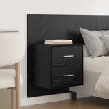 Headboard with Cabinet 3 pcs Black Oak Engineered Wood 3416257