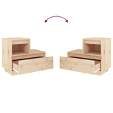 Bedside Cabinets 2 pcs 60x34x51 cm Solid Wood Pine 814375
