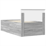 Daybed Grey Sonoma and Black 100 x 200 cm Engineered Wood 3408520
