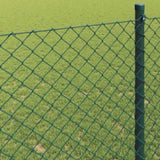 Chain Link Fence Green 10 x 1 m Steel 42004773
