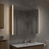 Bathroom Mirror Cabinet Artisian Oak 83.5 x 15.5 x 70 cm 889270