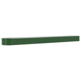 Garden Raised Bed Galvanised Steel 620x80x36 cm Green 318943