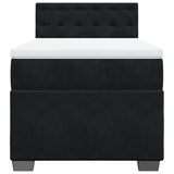 Box Spring Bed with Mattress Black 90x200 cm Velvet 3286212