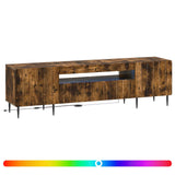 LED TV Cabinet ZWOLLE Smoked Oak Engineered Wood 896470