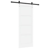 Sliding Door White 78 x 202 cm Solid Pine Wood 3333275