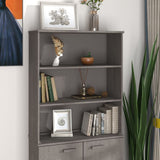 Top for Highboard HAMAR Light Grey 85x35x100cm Solid Wood Pine 340511