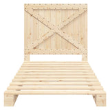Bed Frame Natural Pine Solid pine wood Single Durable Bed Frame 3281569