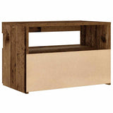 ZNTS Bedside Cabinet with LED Lights Old Wood 60x35x40 cm Engineered Wood 3329175