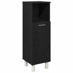 Bathroom Furniture Set with Shelf 3 pcs Black 30 x 30 x 99.5 cm 3333048