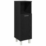 Bathroom Furniture Set with Door 4 pcs Black 30 x 30 x 179.5 cm 3333047