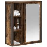 Bathroom Wall Cabinet with Mirror Smoked Oak 50x21x60 cm 861904