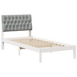 Bed Frame with Upholstered Headboard White 90 x 190 cm 878858