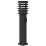Outdoor Floor Lamp with Outlet Black 60 cm Stainless Steel 4006377