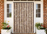 Fly Curtain Beige and Light Brown 100x230 cm Chenille 377368