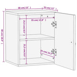 Bathroom Wall Cabinet 38x33x48 cm Solid Wood Mango 358232