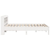 Bed Frame without Mattress White 160x200 cm Solid Wood Pine 3306883