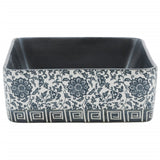 Countertop Basin Black and Blue Rectangular 46x35.5x13 cm Ceramic 155071