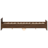 Bed Frame without Mattress Brown Oak 150x200 cm King Size 3203760