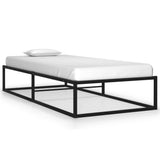 Bed Frame Black Powder-coated metal Single Tough Bed Frame 324786