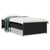 Bed Frame without Mattress Black 90x190 cm Single 845246